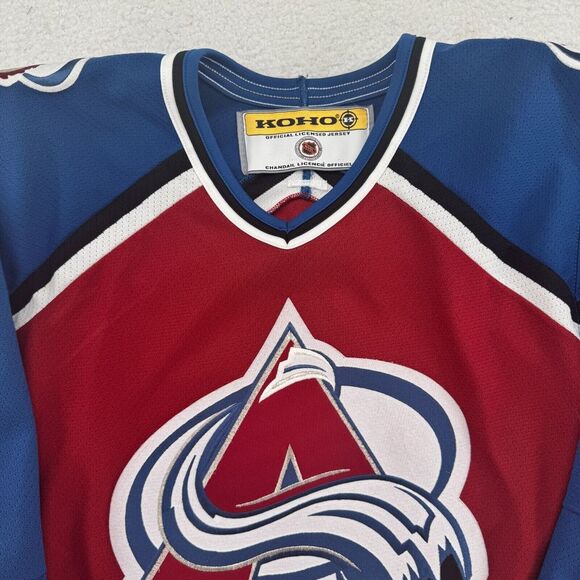 Vintage Colorado Avalanche ELKINS #19 Custom Jersey Mens Small Red Stitched READ - Picture 2 of 7